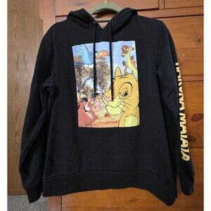 Disney The Lion King Boys Size 2XL (19) Black Graphic Pullover Hoodie Kids